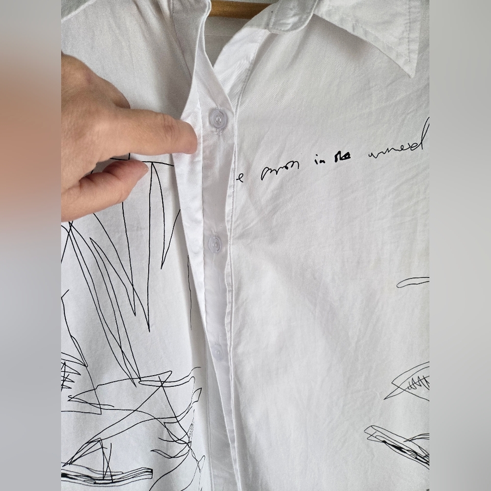 UCHUU MONTREAL White Graphic Shirt - Picture 7 of 15